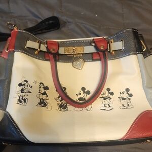 Mickey Mouse Themed Women's Bag - Black, Red, Cream